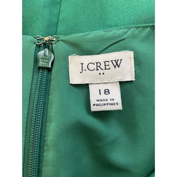 J Crew Shift Dress 18 Green Lined Easter Spring Church Business Suiting 9936 - Picture 6 of 8